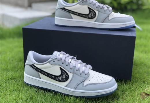 Air Jordan 1 Low x Dior White Grey CN8608-002 40--46